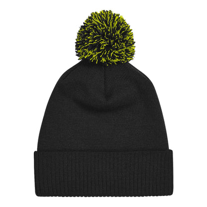 Mustard-Off White - Side - Beechfield Unisex Adult Beanie
