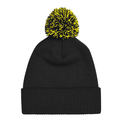 Black-Yellow - Back - Beechfield Unisex Adult Beanie