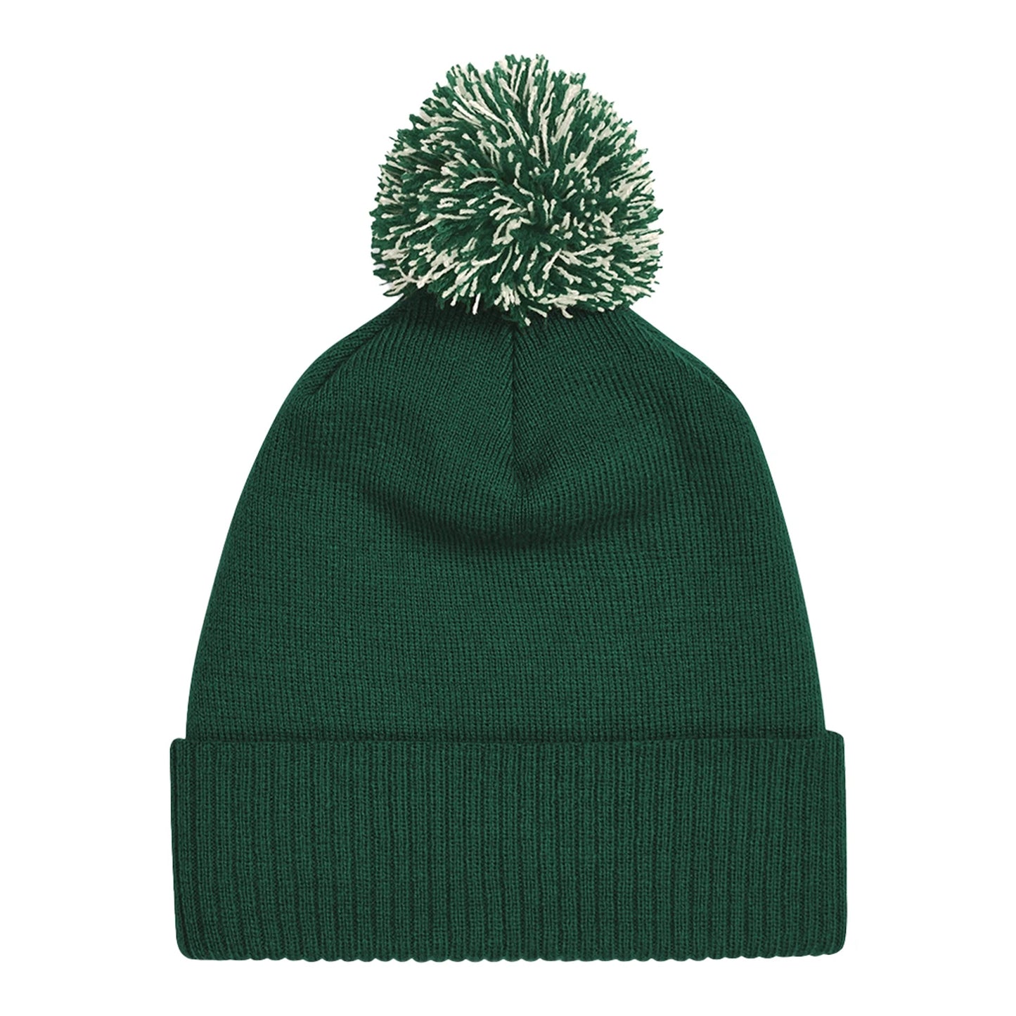 Bottle Green-Off White - Back - Beechfield Unisex Adult Beanie