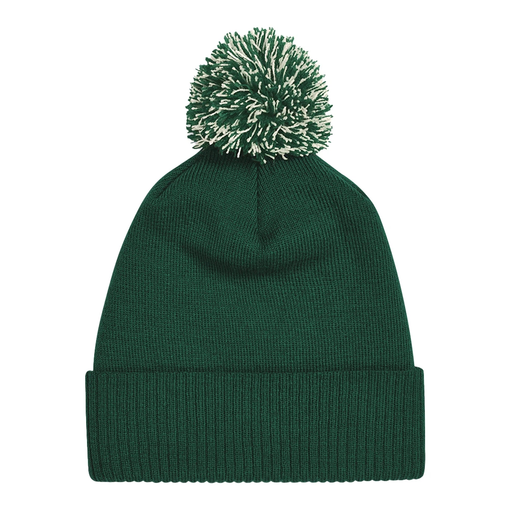 Bottle Green-Off White - Back - Beechfield Unisex Adult Beanie
