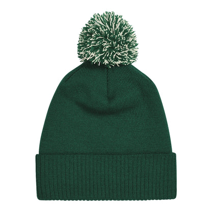 Bottle Green-Off White - Back - Beechfield Unisex Adult Beanie