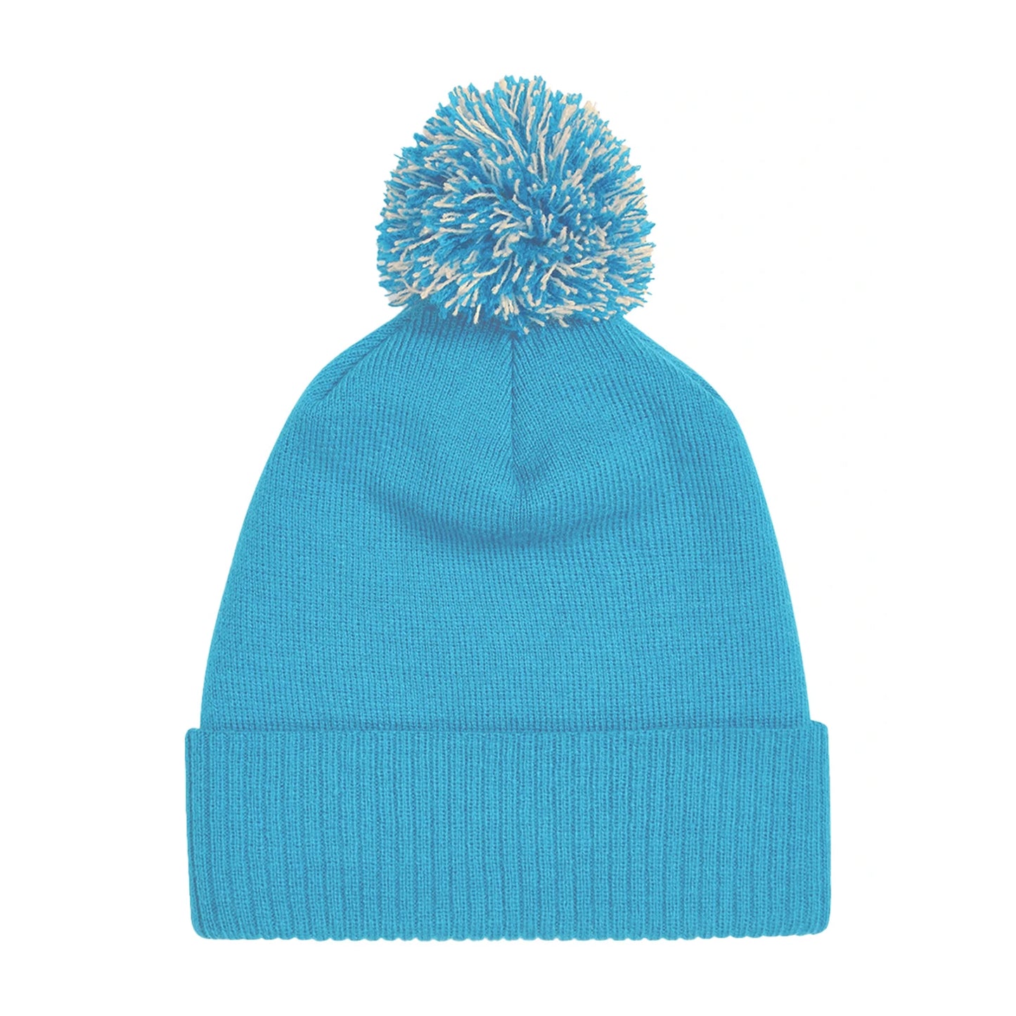 Surf Blue-Off White - Back - Beechfield Unisex Adult Beanie