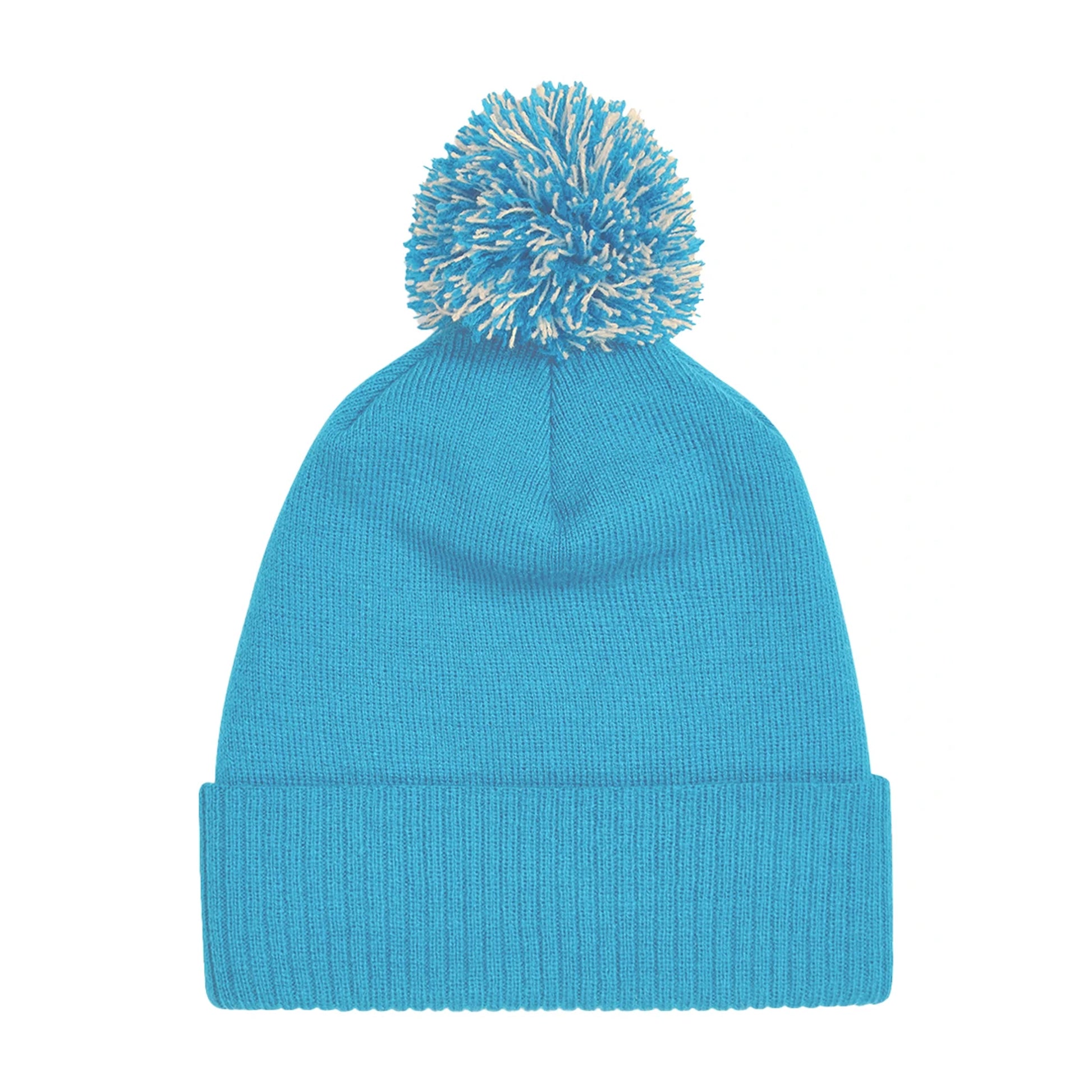 Surf Blue-Off White - Back - Beechfield Unisex Adult Beanie