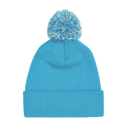 Surf Blue-Off White - Back - Beechfield Unisex Adult Beanie