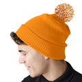 Mustard-Off White - Front - Beechfield Unisex Adult Beanie