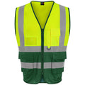 Yellow-Paramedic Green - Front - PRO RTX Mens Executive High-Vis Waistcoat