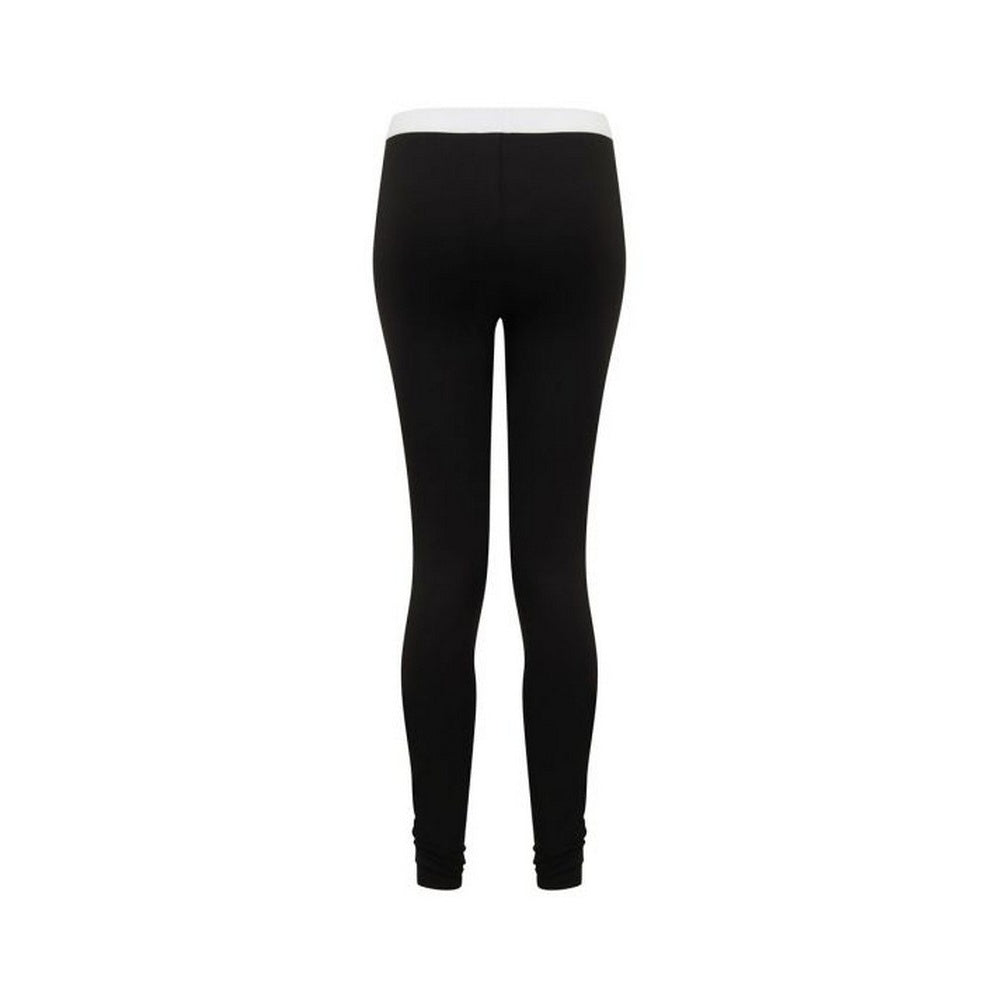Black-White - Back - SF Womens-Ladies Leggings