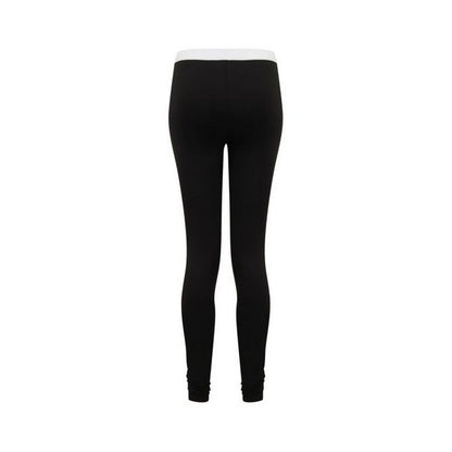 Black-White - Back - SF Womens-Ladies Leggings