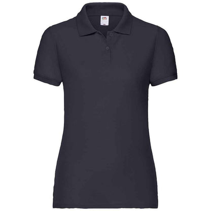 Black - Front - Fruit of the Loom Womens-Ladies Lady Fit Piqué Polo Shirt