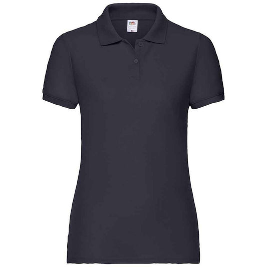 Black - Front - Fruit of the Loom Womens-Ladies Lady Fit Piqué Polo Shirt