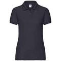 Black - Front - Fruit of the Loom Womens-Ladies Lady Fit Piqué Polo Shirt