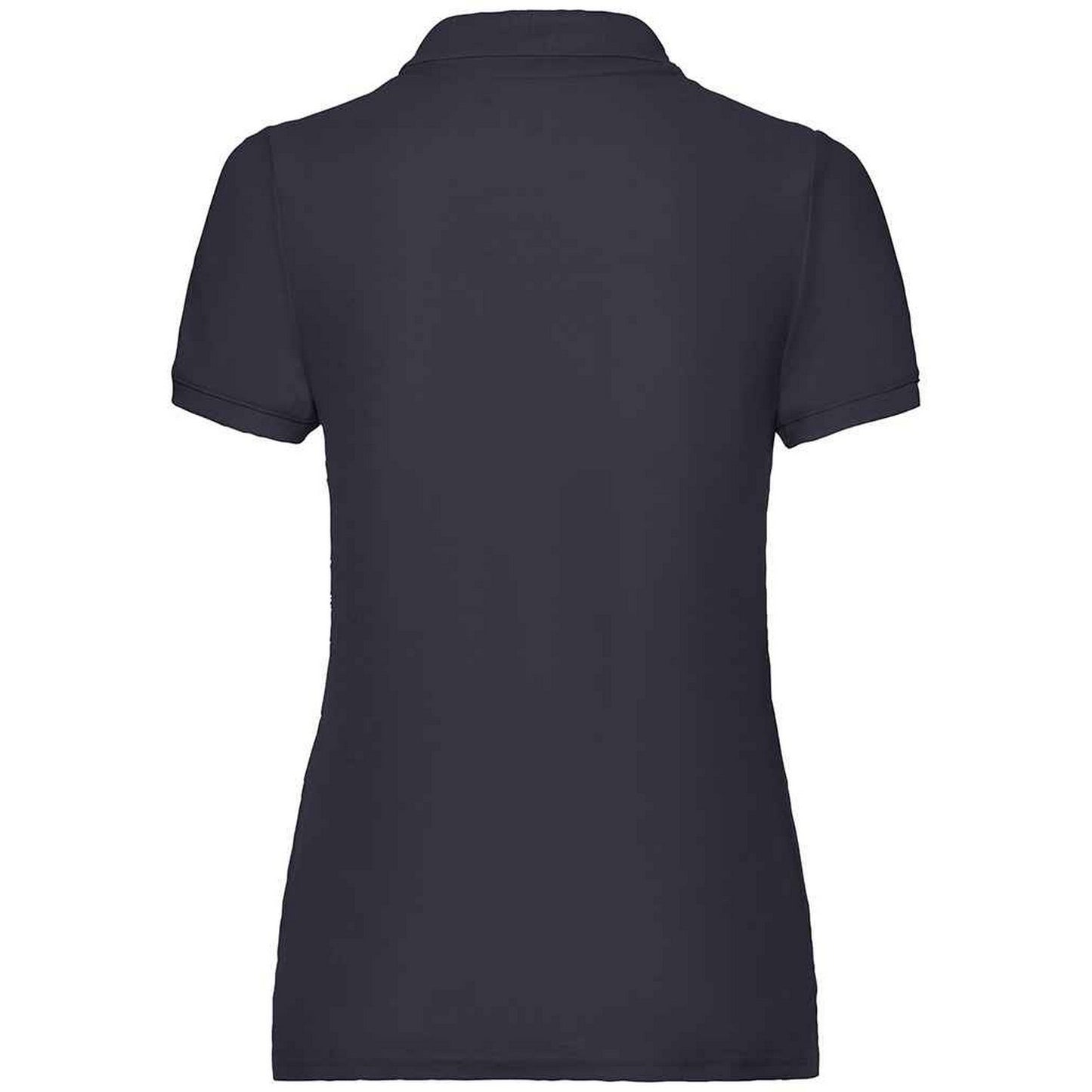 Black - Back - Fruit of the Loom Womens-Ladies Lady Fit Piqué Polo Shirt