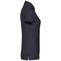 Black - Side - Fruit of the Loom Womens-Ladies Lady Fit Piqué Polo Shirt