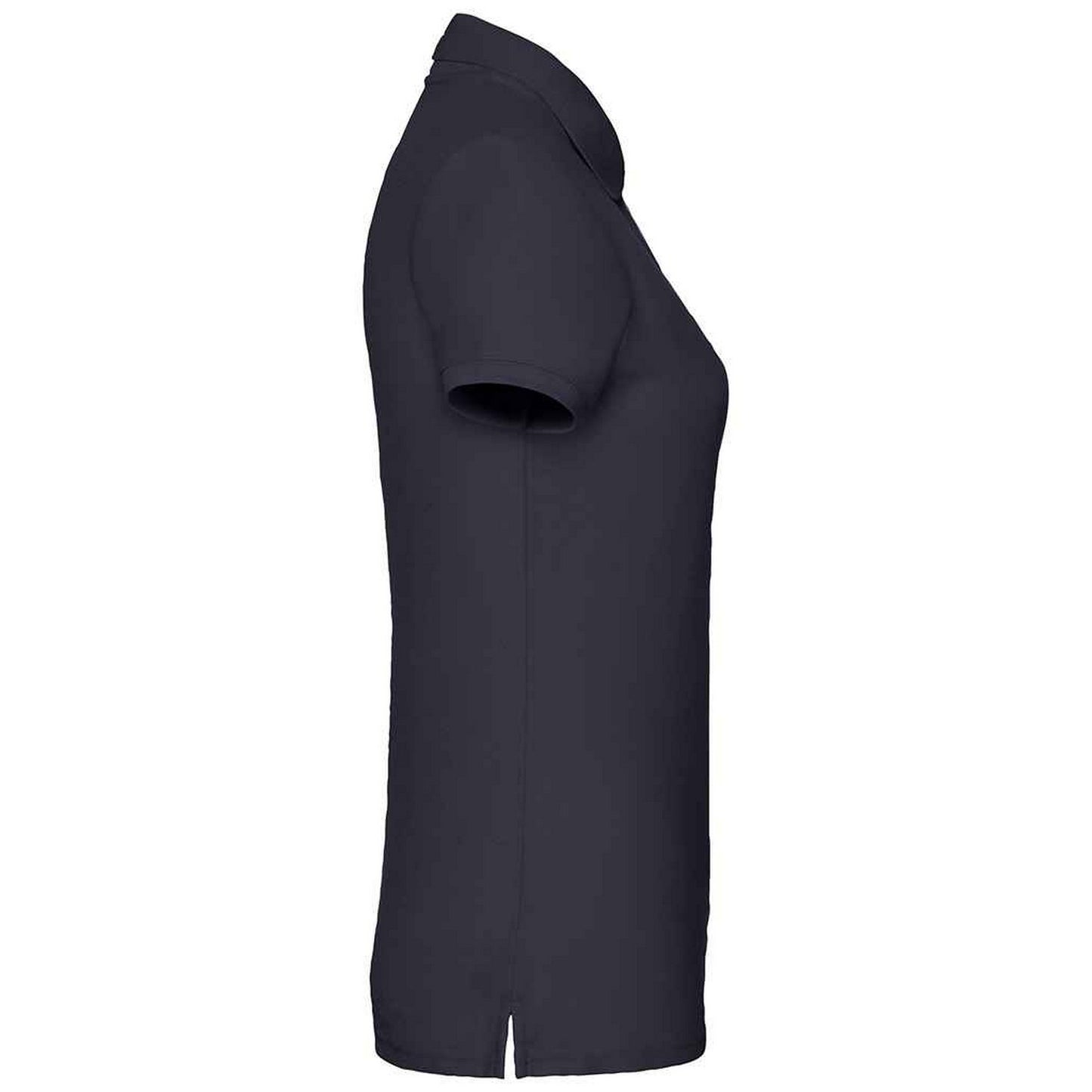 Black - Side - Fruit of the Loom Womens-Ladies Lady Fit Piqué Polo Shirt