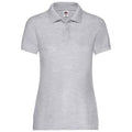 Heather Grey - Front - Fruit of the Loom Womens-Ladies Lady Fit Piqué Polo Shirt
