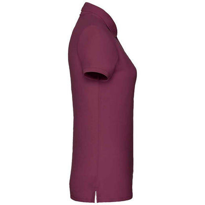 Burgundy - Back - Fruit of the Loom Womens-Ladies Lady Fit Piqué Polo Shirt