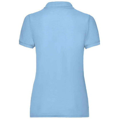 Sky Blue - Side - Fruit of the Loom Womens-Ladies Lady Fit Piqué Polo Shirt