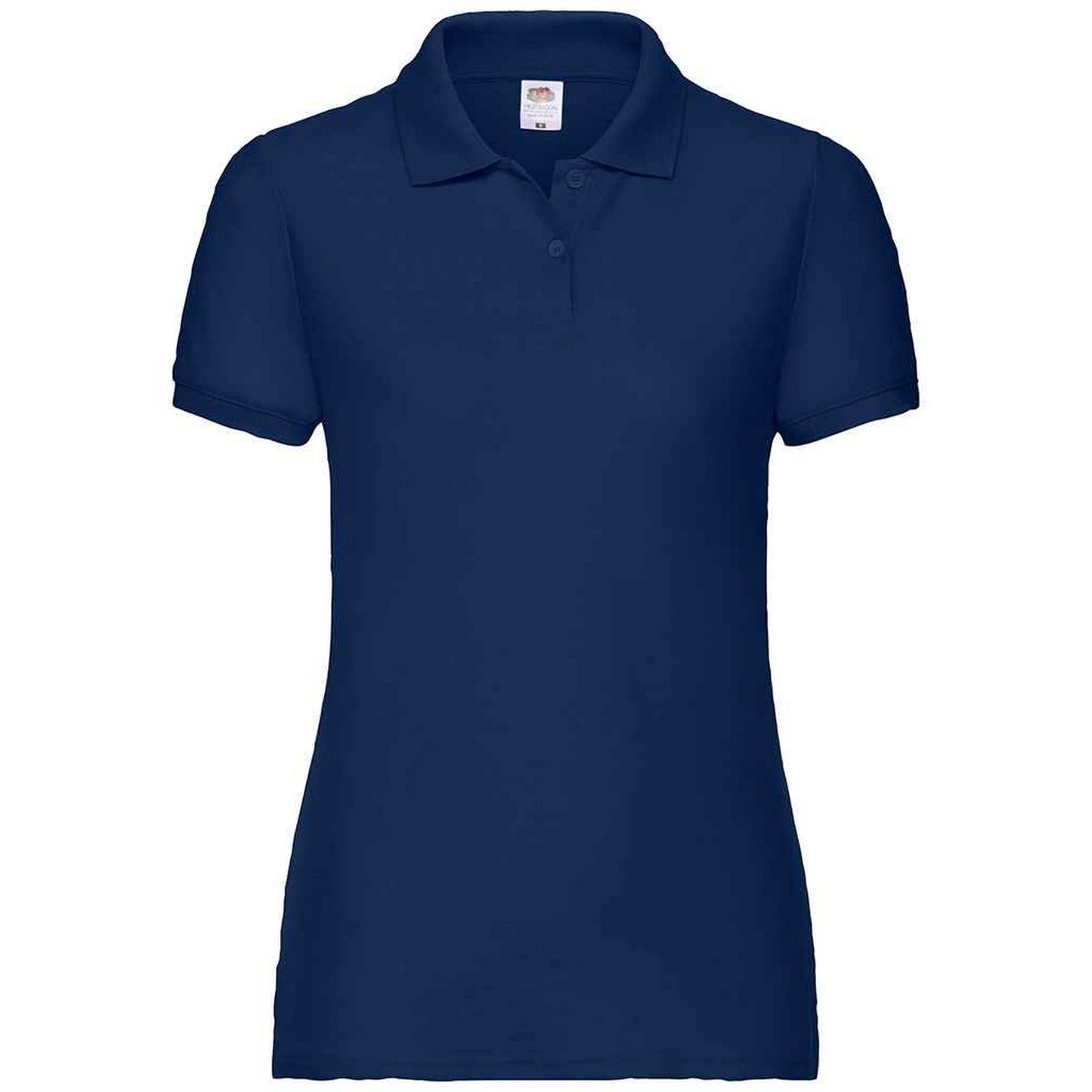 Navy - Front - Fruit of the Loom Womens-Ladies Lady Fit Piqué Polo Shirt