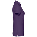 Purple - Back - Fruit of the Loom Womens-Ladies Lady Fit Piqué Polo Shirt