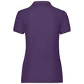 Purple - Side - Fruit of the Loom Womens-Ladies Lady Fit Piqué Polo Shirt