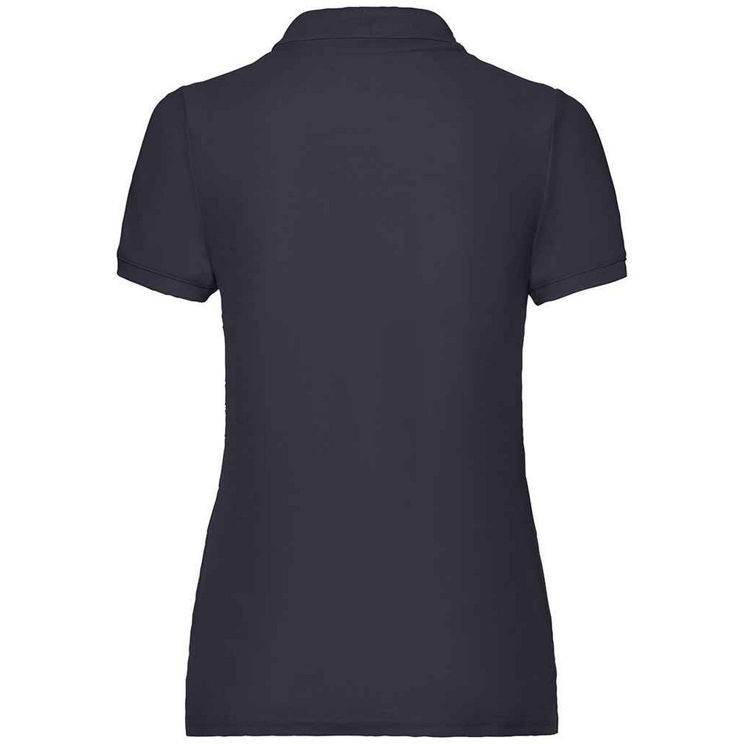 Deep Navy - Side - Fruit of the Loom Womens-Ladies Lady Fit Piqué Polo Shirt