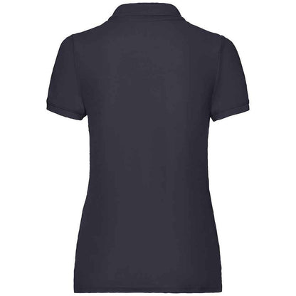 Deep Navy - Side - Fruit of the Loom Womens-Ladies Lady Fit Piqué Polo Shirt