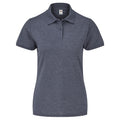 Navy Heather - Front - Fruit of the Loom Womens-Ladies Lady Fit Piqué Polo Shirt