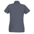 Navy Heather - Back - Fruit of the Loom Womens-Ladies Lady Fit Piqué Polo Shirt