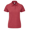 Red Heather - Front - Fruit of the Loom Womens-Ladies Lady Fit Piqué Polo Shirt
