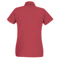 Red Heather - Back - Fruit of the Loom Womens-Ladies Lady Fit Piqué Polo Shirt