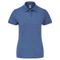 Royal Blue Heather - Front - Fruit of the Loom Womens-Ladies Lady Fit Piqué Polo Shirt