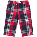 Red-Navy - Front - Larkwood Baby Tartan Lounge Pants