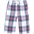 White-Pink - Front - Larkwood Baby Tartan Lounge Pants