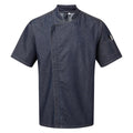 Indigo Denim - Front - Premier Unisex Adult Short-Sleeved Chef Jacket