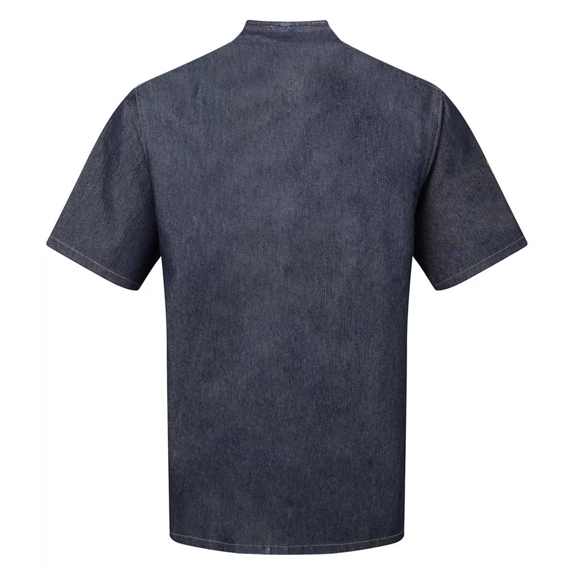 Indigo Denim - Back - Premier Unisex Adult Short-Sleeved Chef Jacket