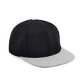 Black-Grey - Front - Beechfield Unisex Adult Snapback Cap