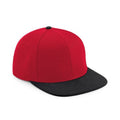 Red-Black - Front - Beechfield Unisex Adult Snapback Cap