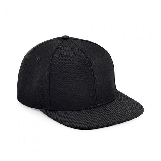 Black - Front - Beechfield Unisex Adult Snapback Cap