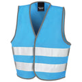 Sky Blue - Front - Result Childrens-Kids Enhanced Hi-Vis Vest