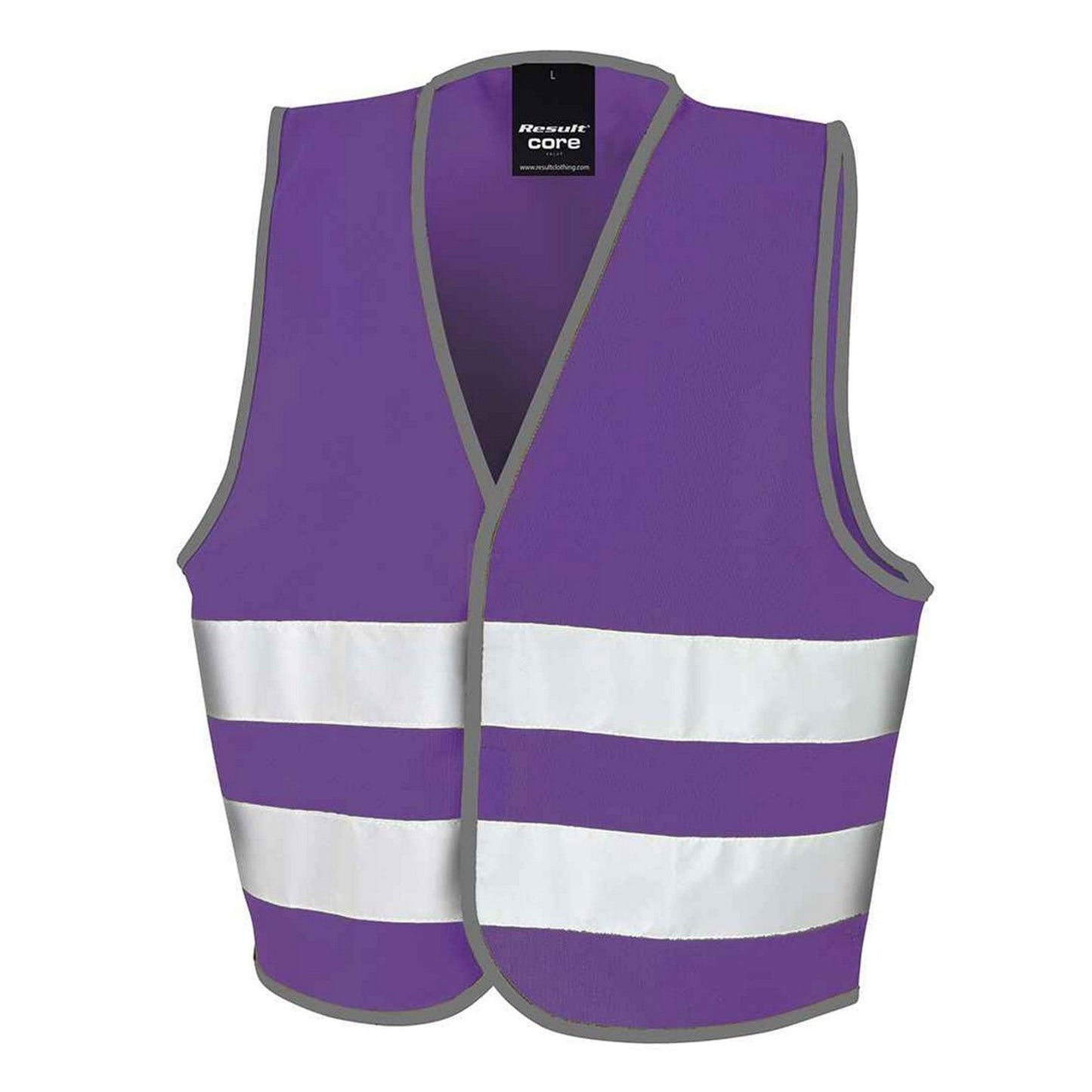 Purple - Front - Result Childrens-Kids Enhanced Hi-Vis Vest
