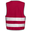 Burgundy - Back - Result Childrens-Kids Enhanced Hi-Vis Vest