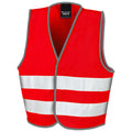 Red - Front - Result Childrens-Kids Enhanced Hi-Vis Vest