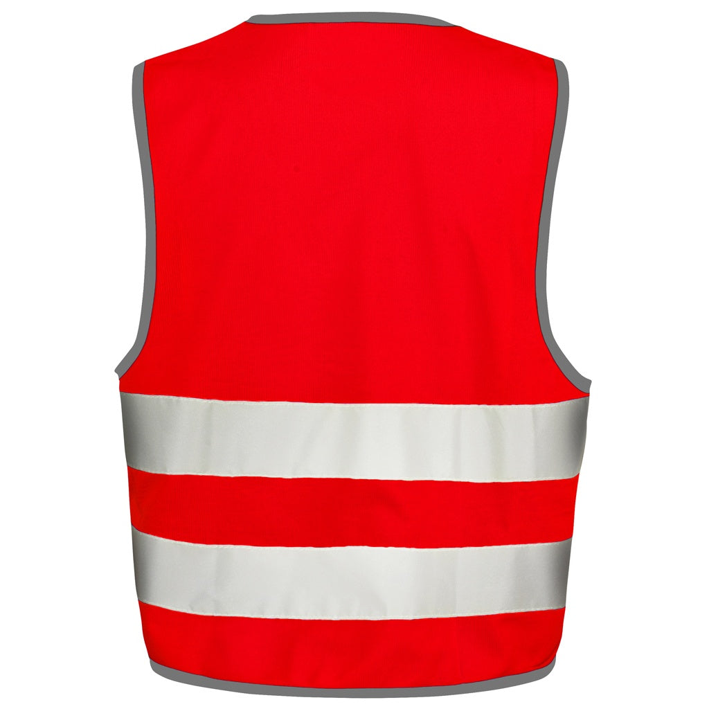 Red - Back - Result Childrens-Kids Enhanced Hi-Vis Vest