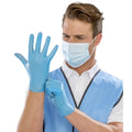 Blue - Front - Result Essential Hygiene Vinyl Disposable Gloves (Pack of 100)