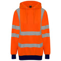 Orange-Navy - Front - PRO RTX Mens High-Vis Hoodie