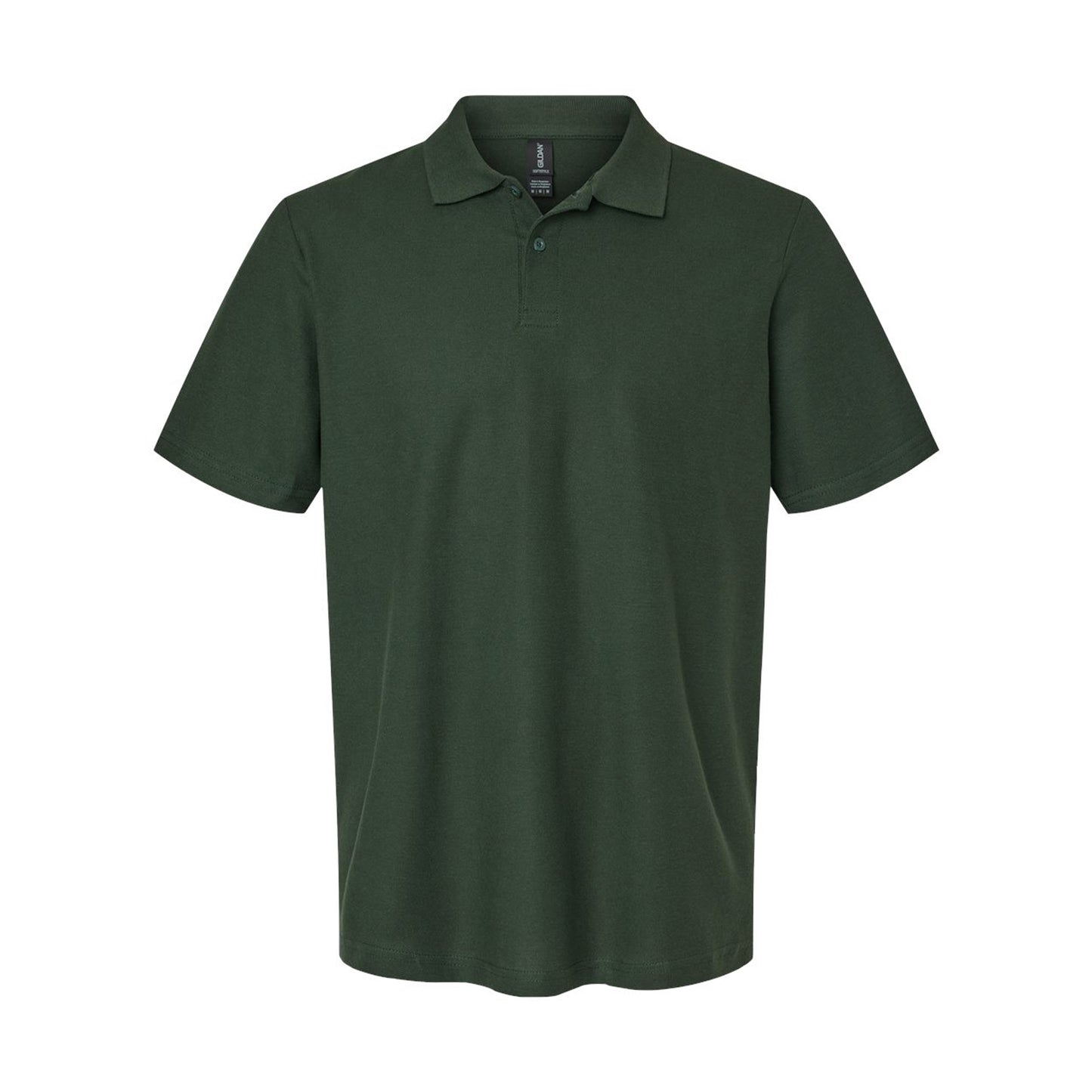 Forest Green - Front - Gildan Mens Double Piqué Polo Shirt