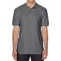 Charcoal - Front - Gildan Mens Double Piqué Polo Shirt