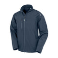 Navy - Front - Result Genuine Recycled Mens Soft Shell Jacket