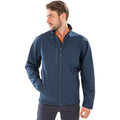 Navy - Back - Result Genuine Recycled Mens Soft Shell Jacket