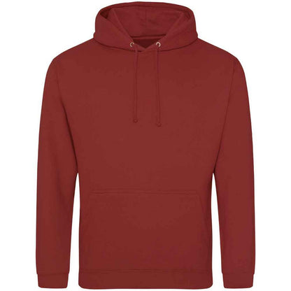Brick Red - Front - Awdis Unisex Adult College Hoodie